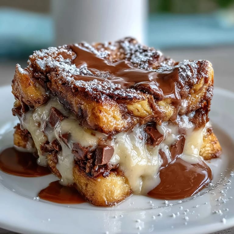 Chocolate Croissant Bread Pudding