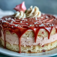 Elegant Bridal Shower Rosé Velvet Cake with shimmering gold drip.